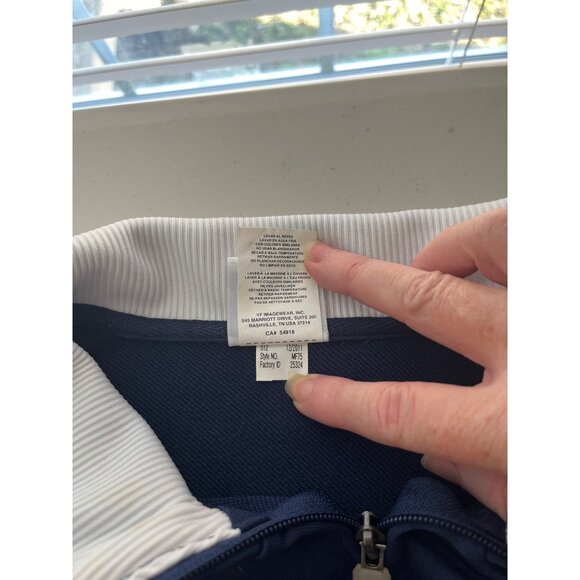 Boston Red Sox Full Zip Jacket Mens Medium MLB Baseball Navy White Trim Majestic - Picture 11 of 13